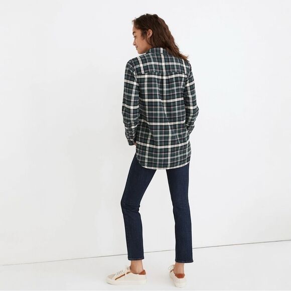 Madewell Flannel Classic Ex-Boyfriend Shirt Plaid Size Small - Picture 3 of 4